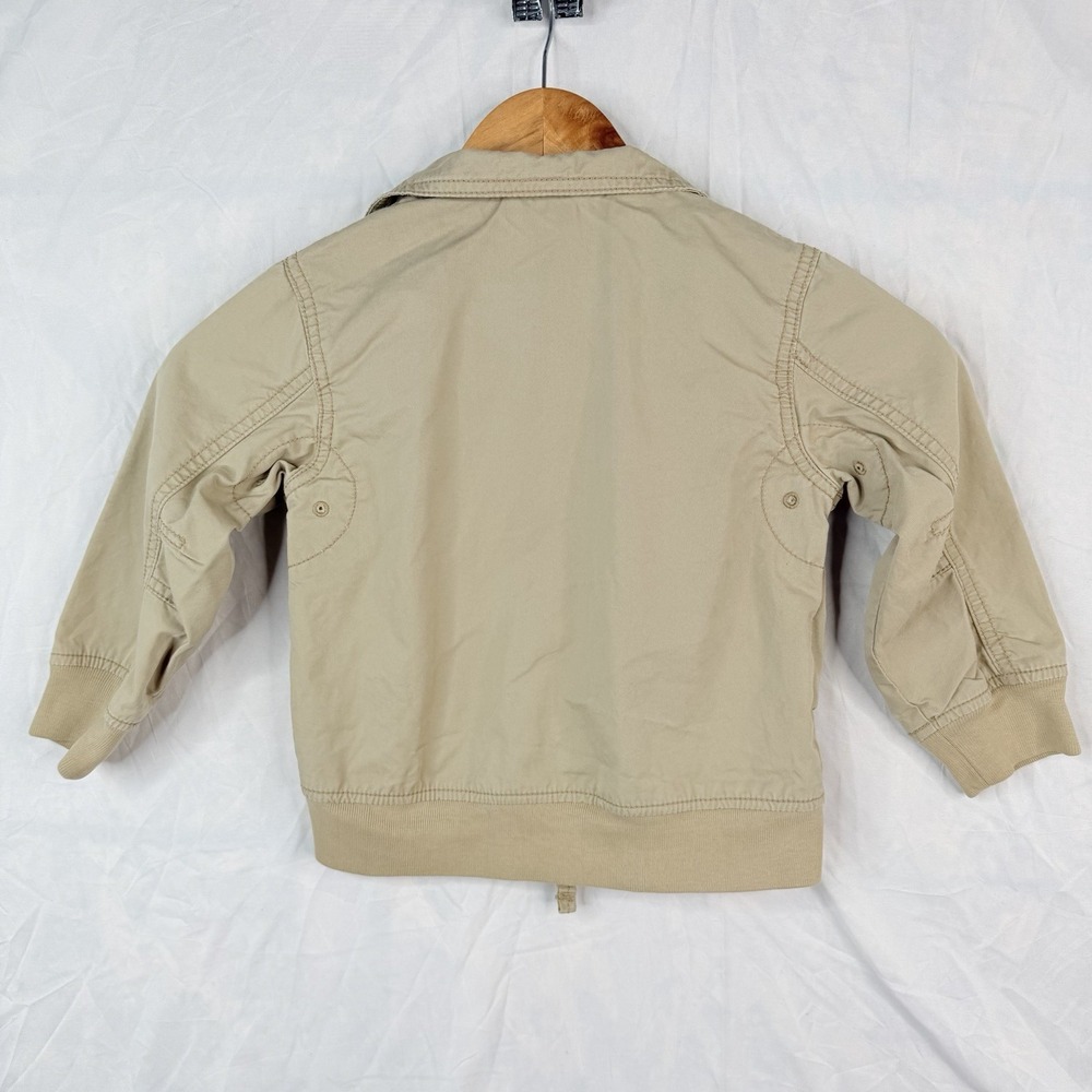 VTG OSHKOSH BGOSH Kids Bomber Jacket Khaki 100% COTTON Lining 100% NYLON SZ-3T - Picture 11 of 16